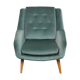 1950s clubchair in blue velour