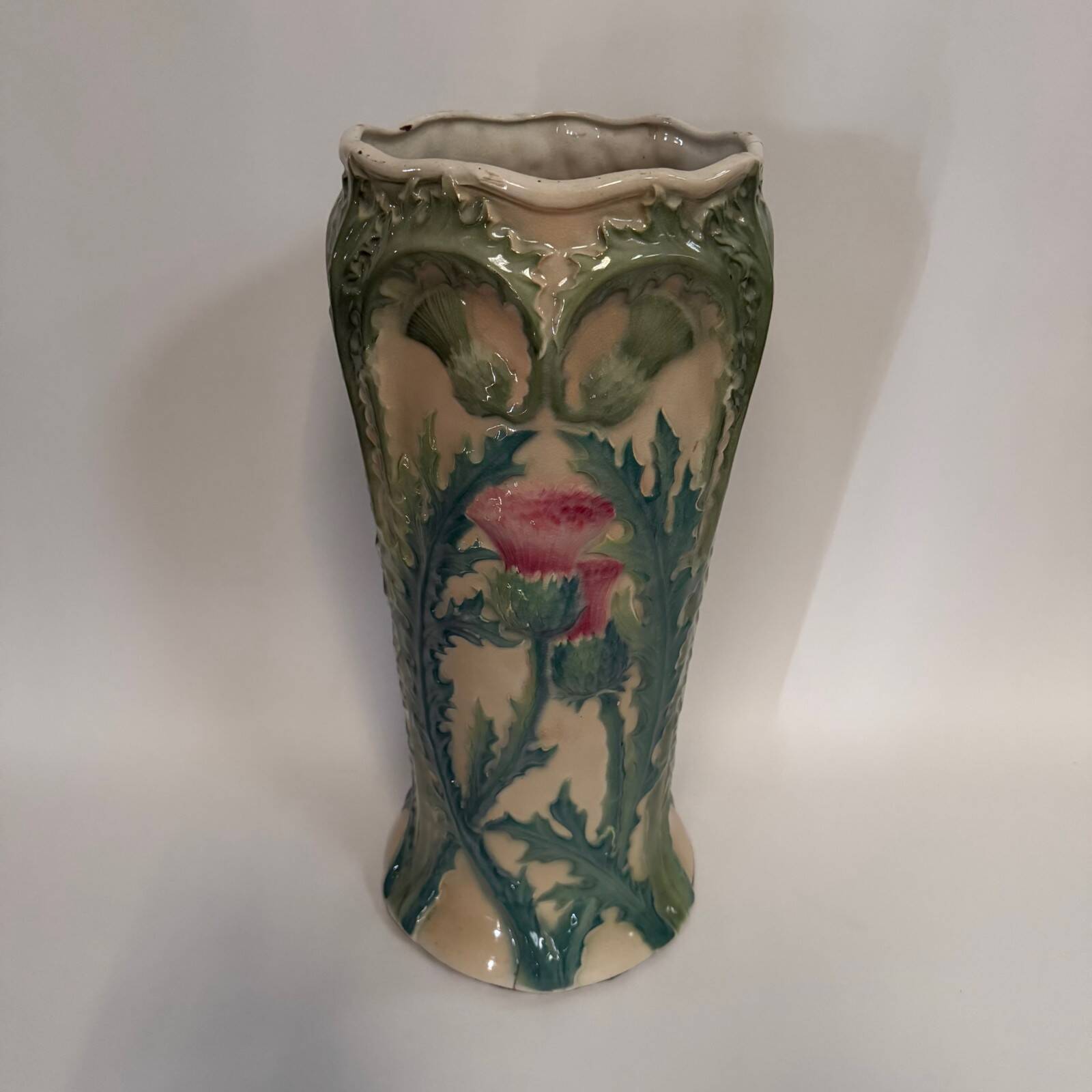 1900 Art Nouveau slip umbrella stand with thistle decoration