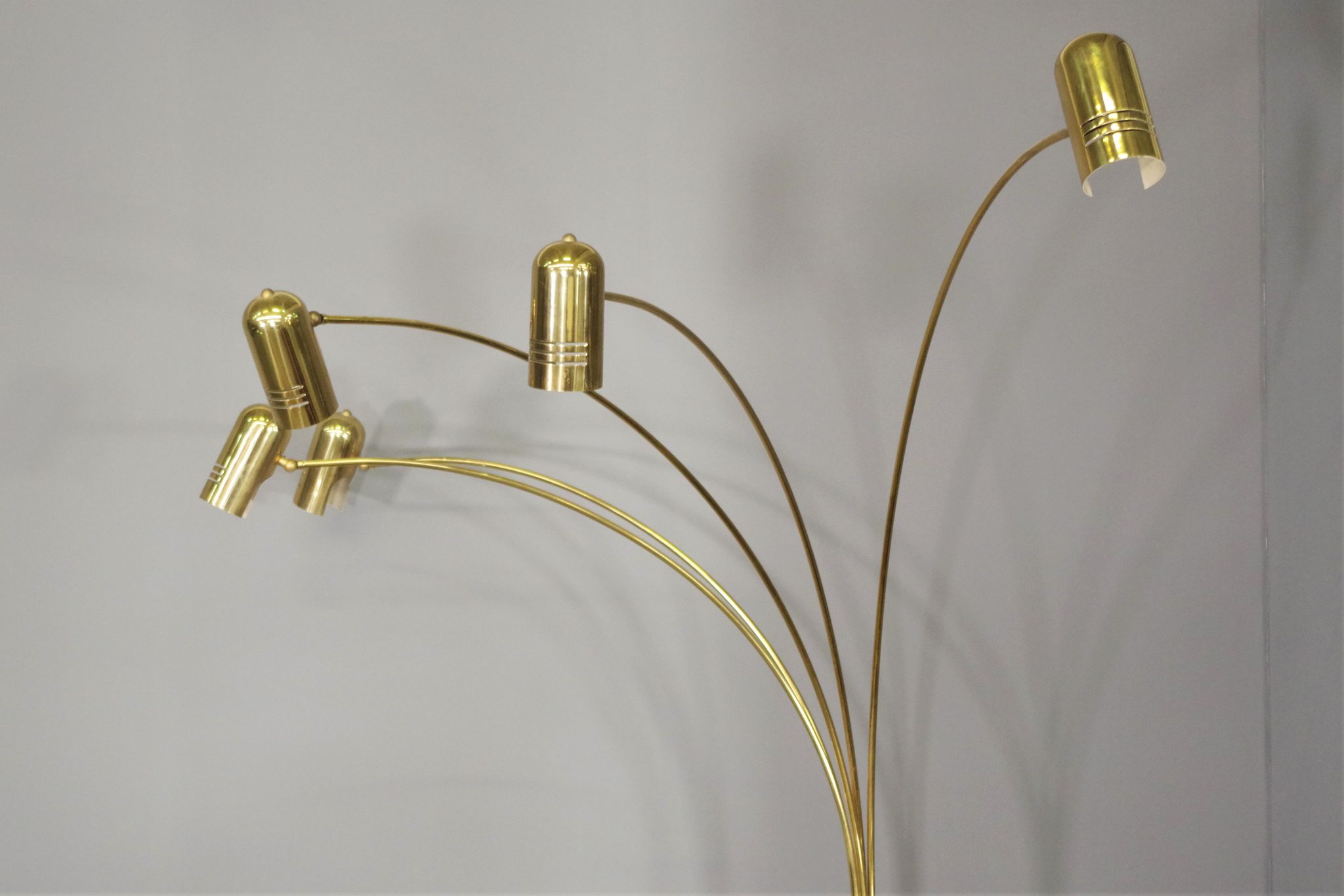 Brass floor chandelier, 70s