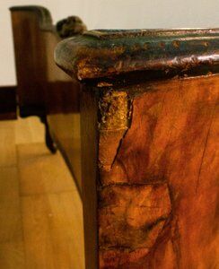 Rounded Walnut Burl Double Bed, 1950s