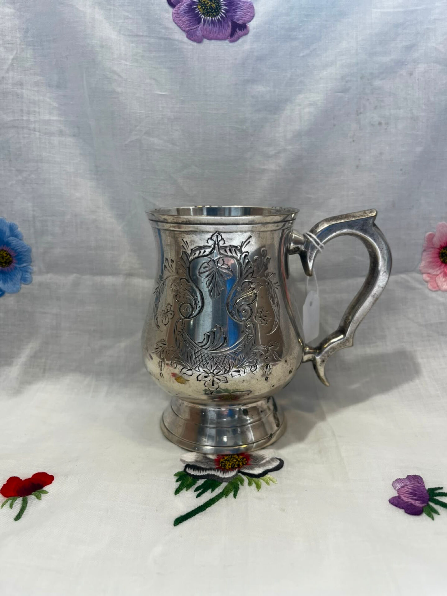 Silver-plated metal cup