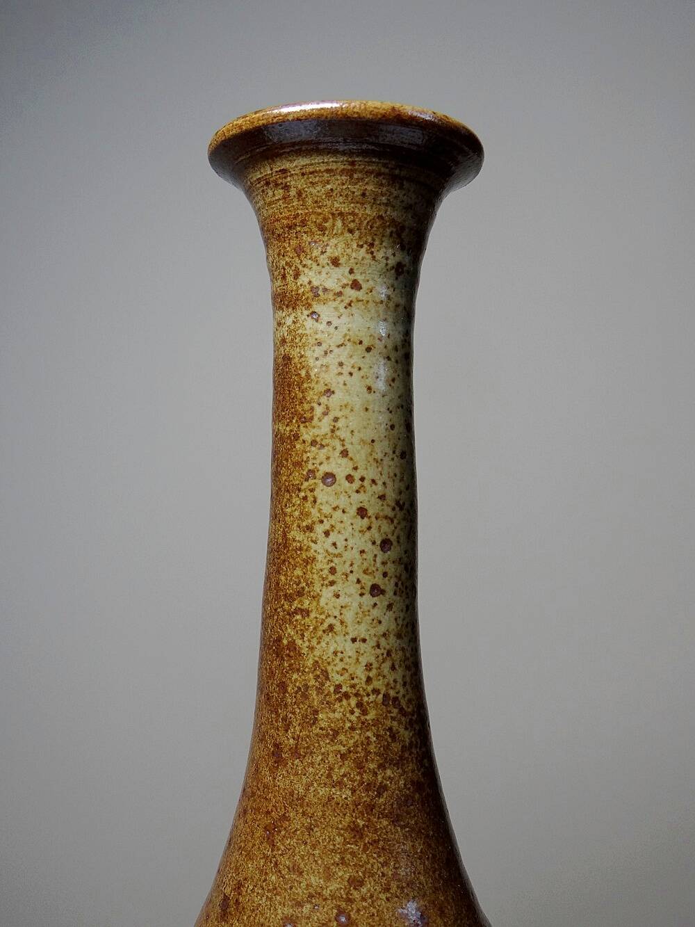 High soliflore turned stoneware vintage 90-2000 Christophe and Natalie Hurtault