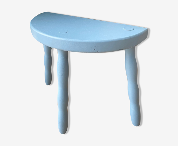 Tabouret tripode bleu