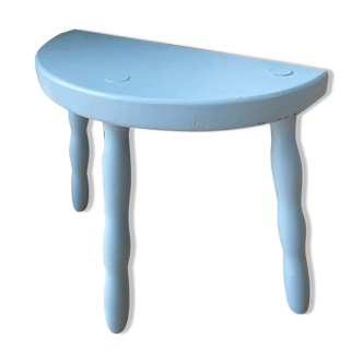 Tabouret tripode bleu