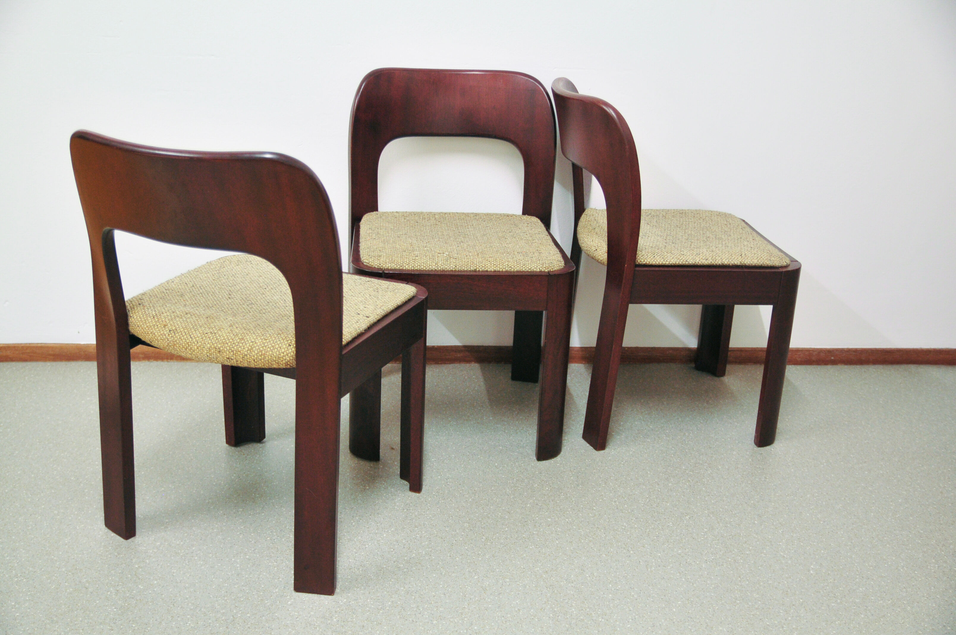4 brutalist dining chairs
