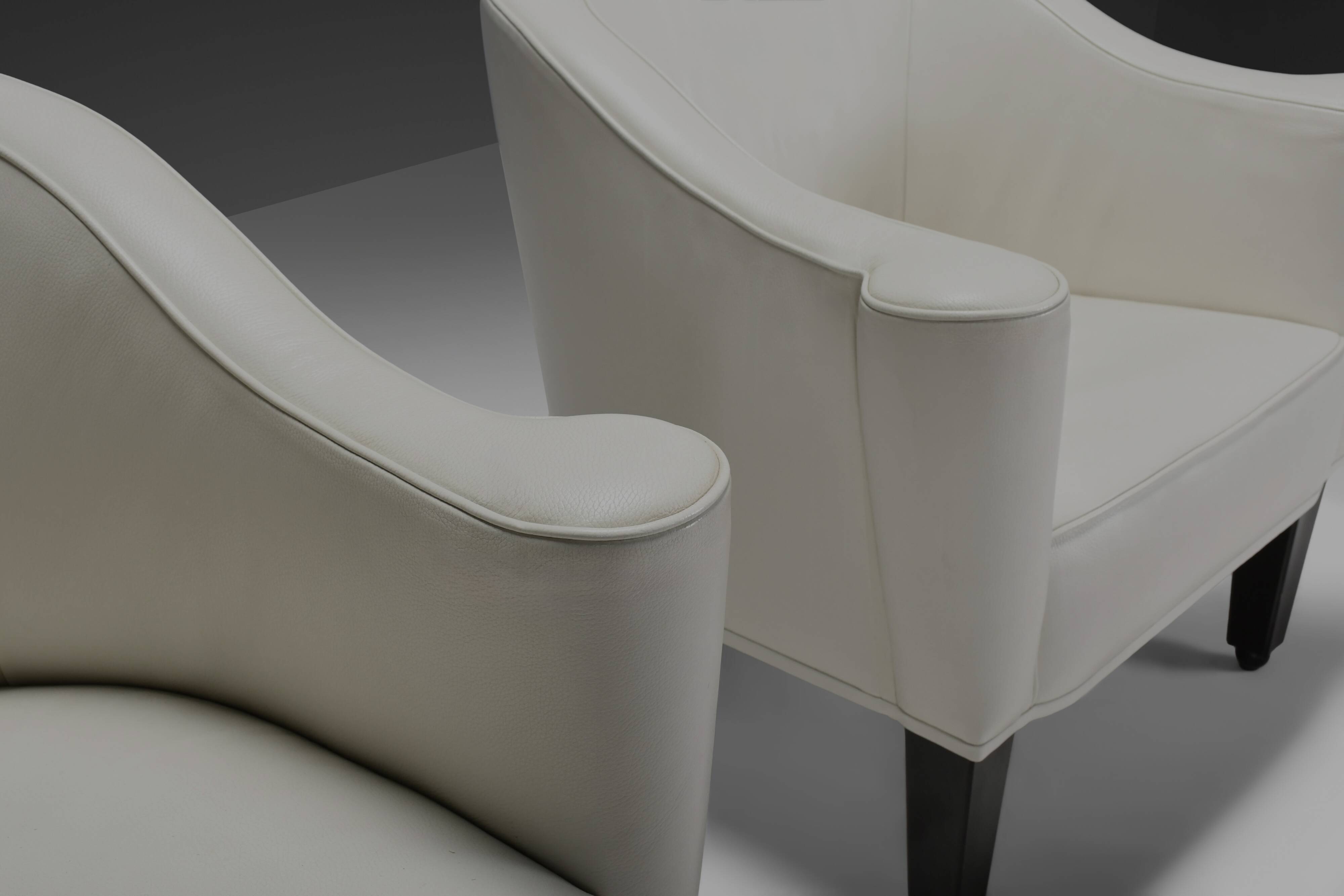 Ensemble de chaises en cuir Josef Hoffmann « Villa Gallia » par Wittmann Austria