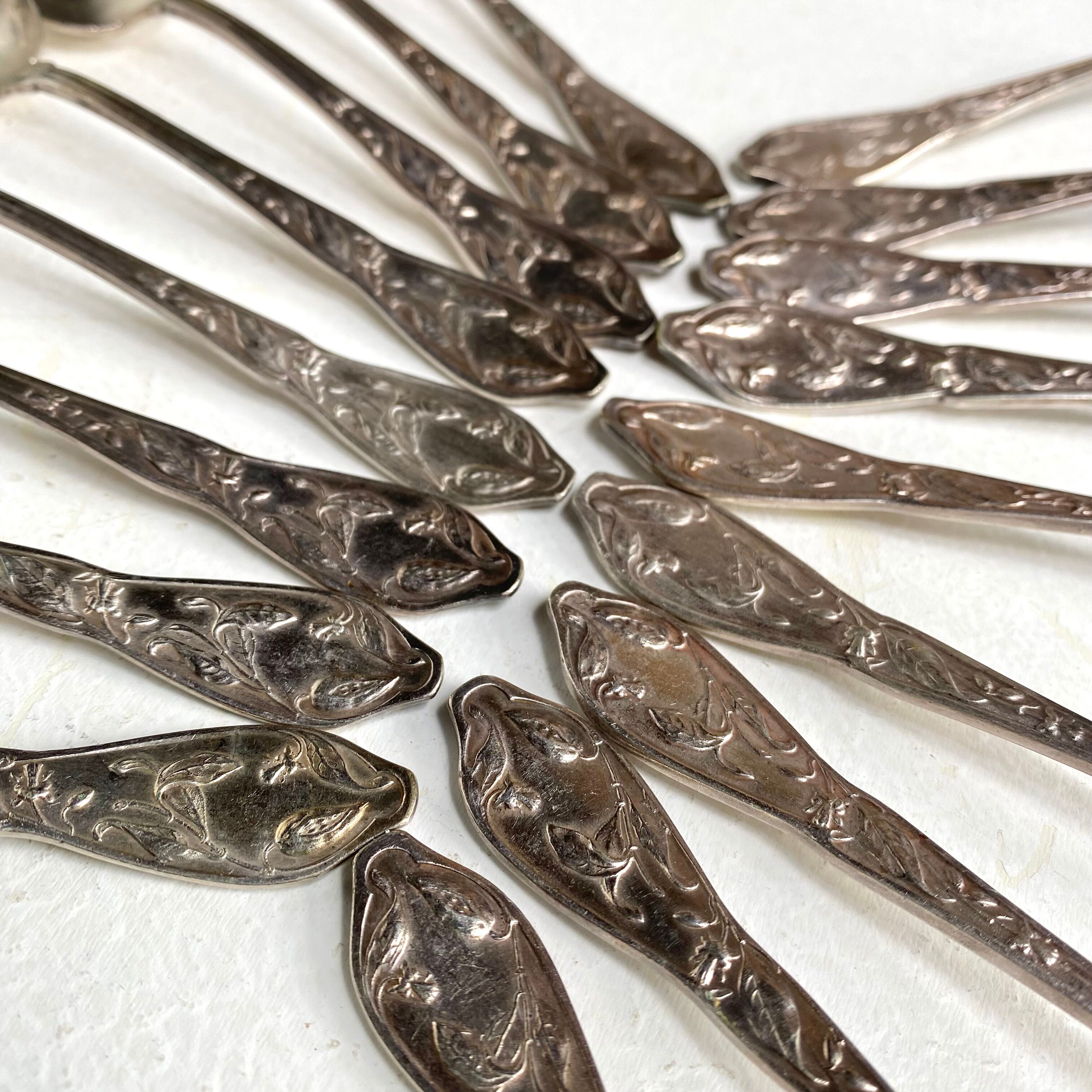 Antique silver-plated spoons
