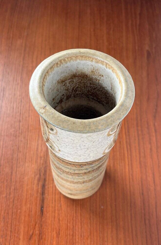 Danish studio ceramic vase from the mid-century by Svend Aage Jensen for Søholm, 1960s.