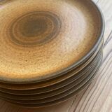 6 Longchamp plates with spiral pattern