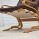 1970s, Norwegian design by Elsa & Nordahl Solheim, set of chair with stool.