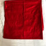 Old red tablecloth