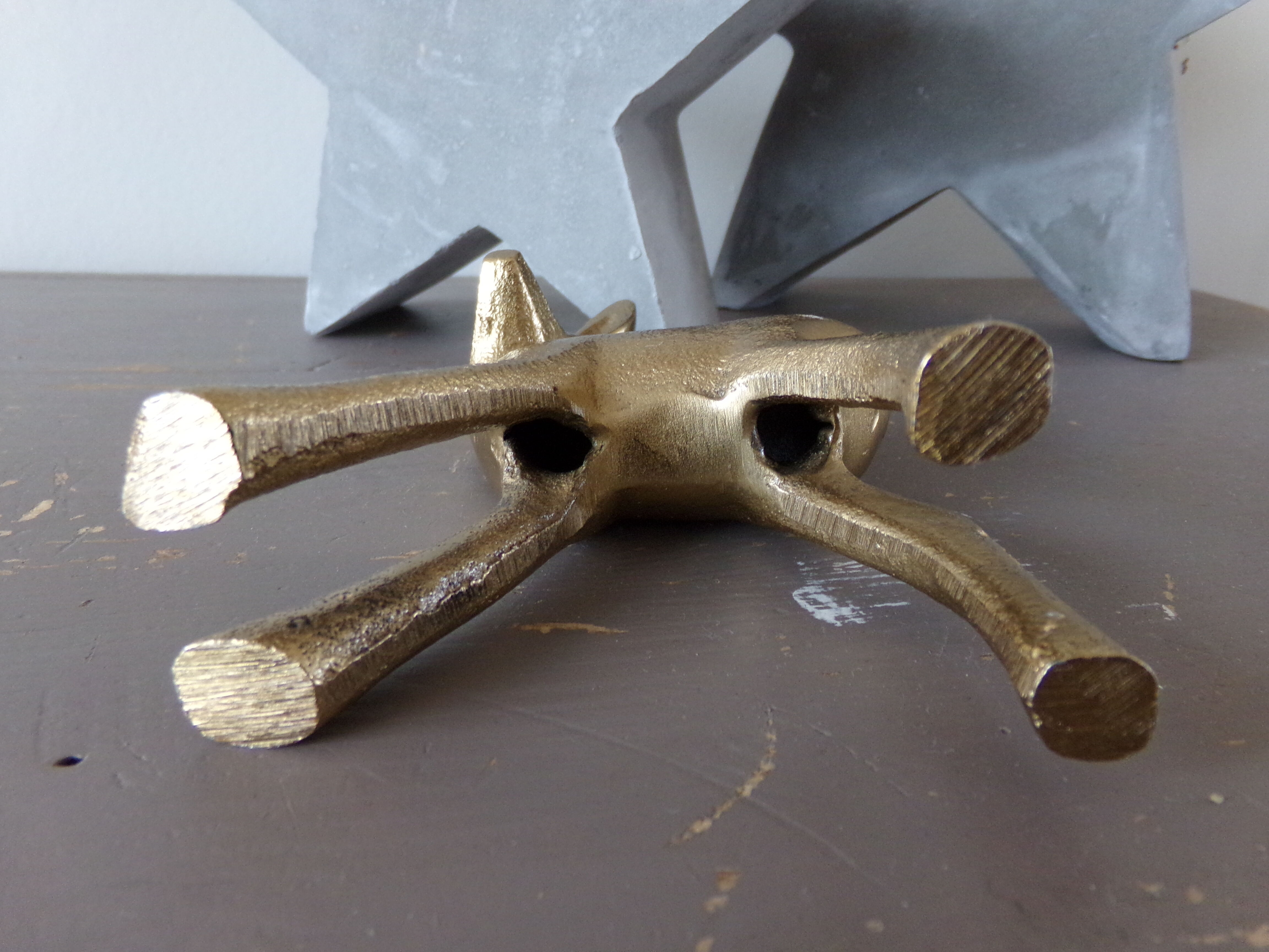 Minimalist gold metal fawn