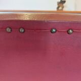 Raspberry red art deco armchair