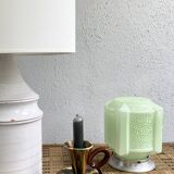 Ceramic lamp, fabric cable 2m, fabric shade