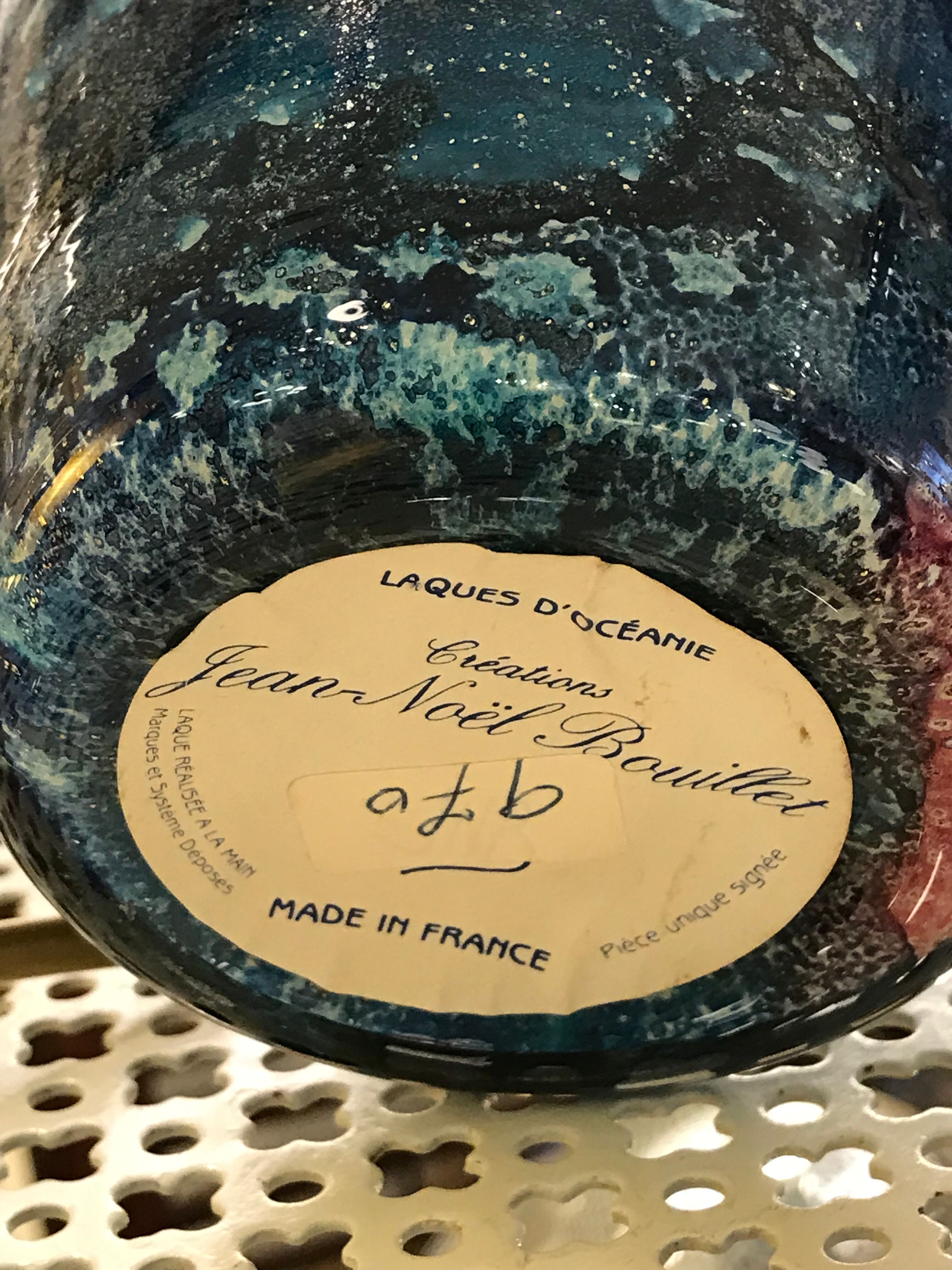 Jean-Noël Bouillet painted table lamp