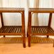 Pair of rattan bedside tables