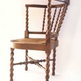 Fauteuil d'angle bois perlé