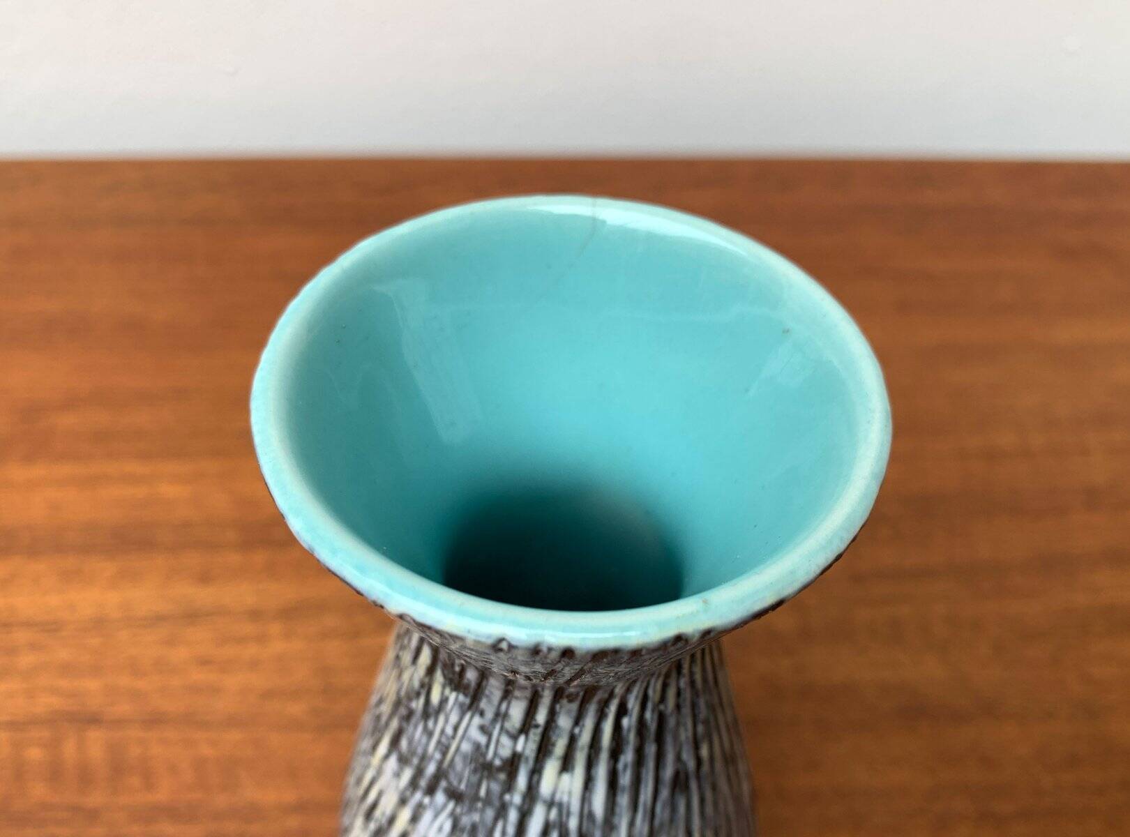 West German pottery vase, mid-century style, 1960s