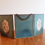 Mirror triptych barber vintage 66cm x 27cm