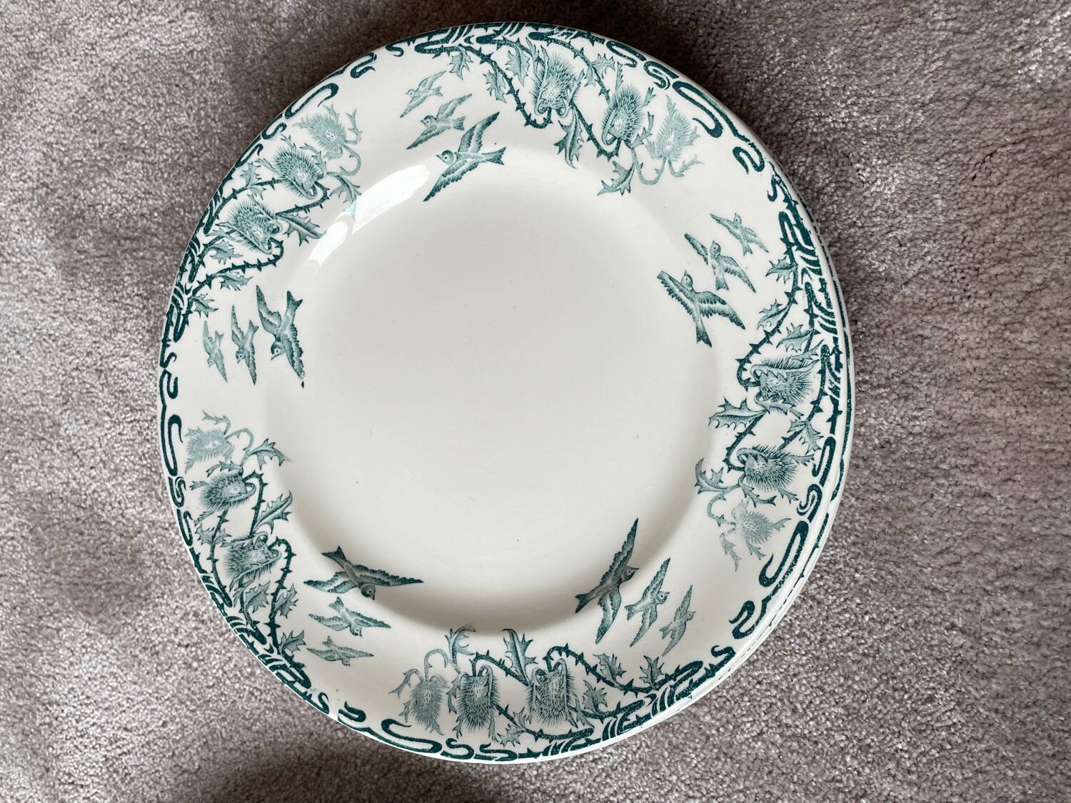 6 Longwy Ironstone Flat Plates, Richelieu Pattern