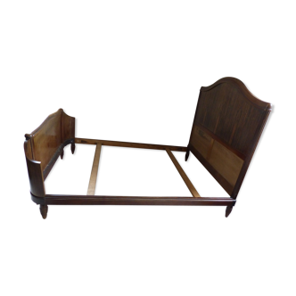 Double bed with rosewood headboard and footboard