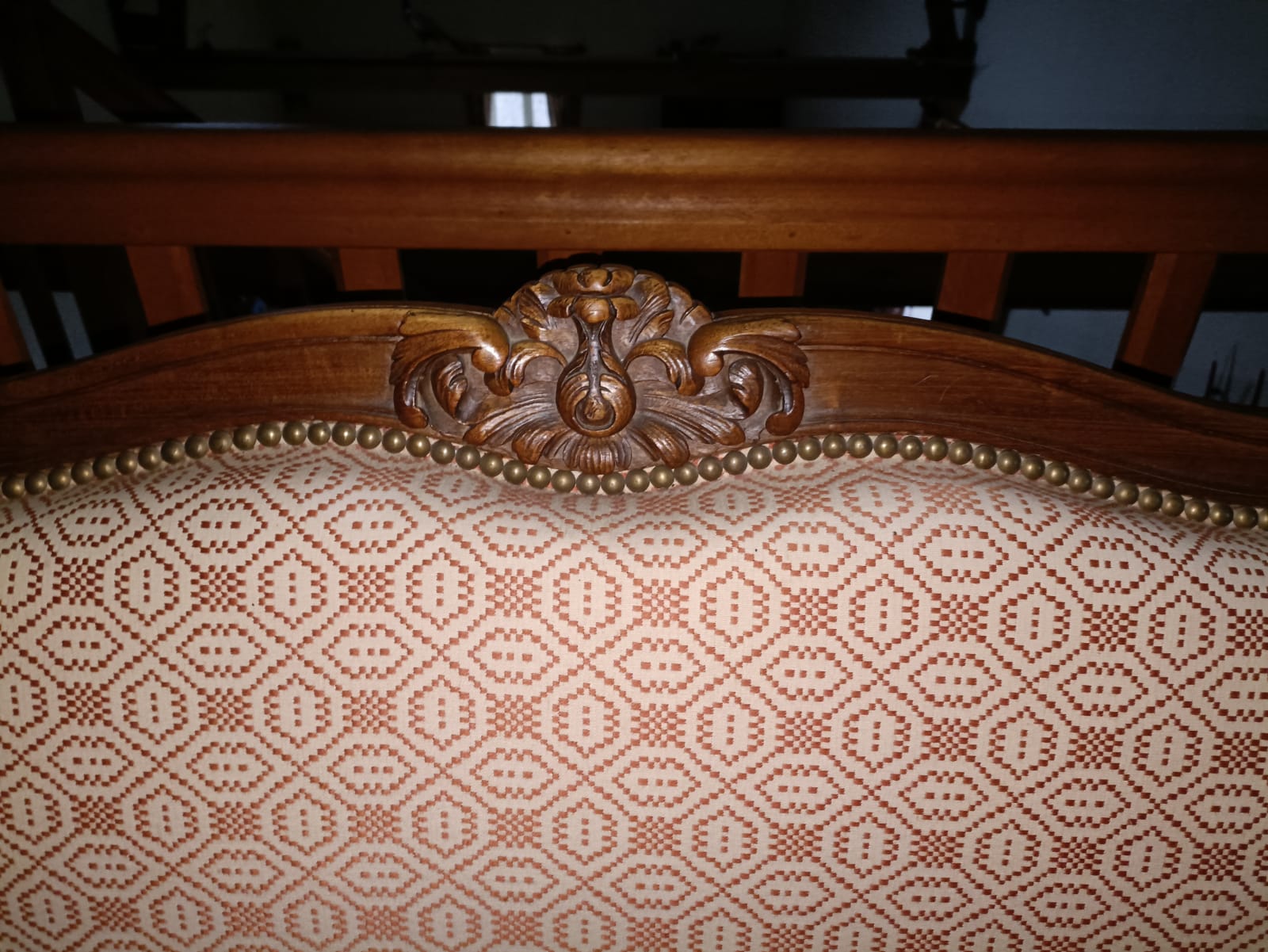 Canapé 2 places en bois et tissu