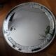 Large old round mirror finely decorated
