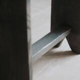 Small gray oak bench