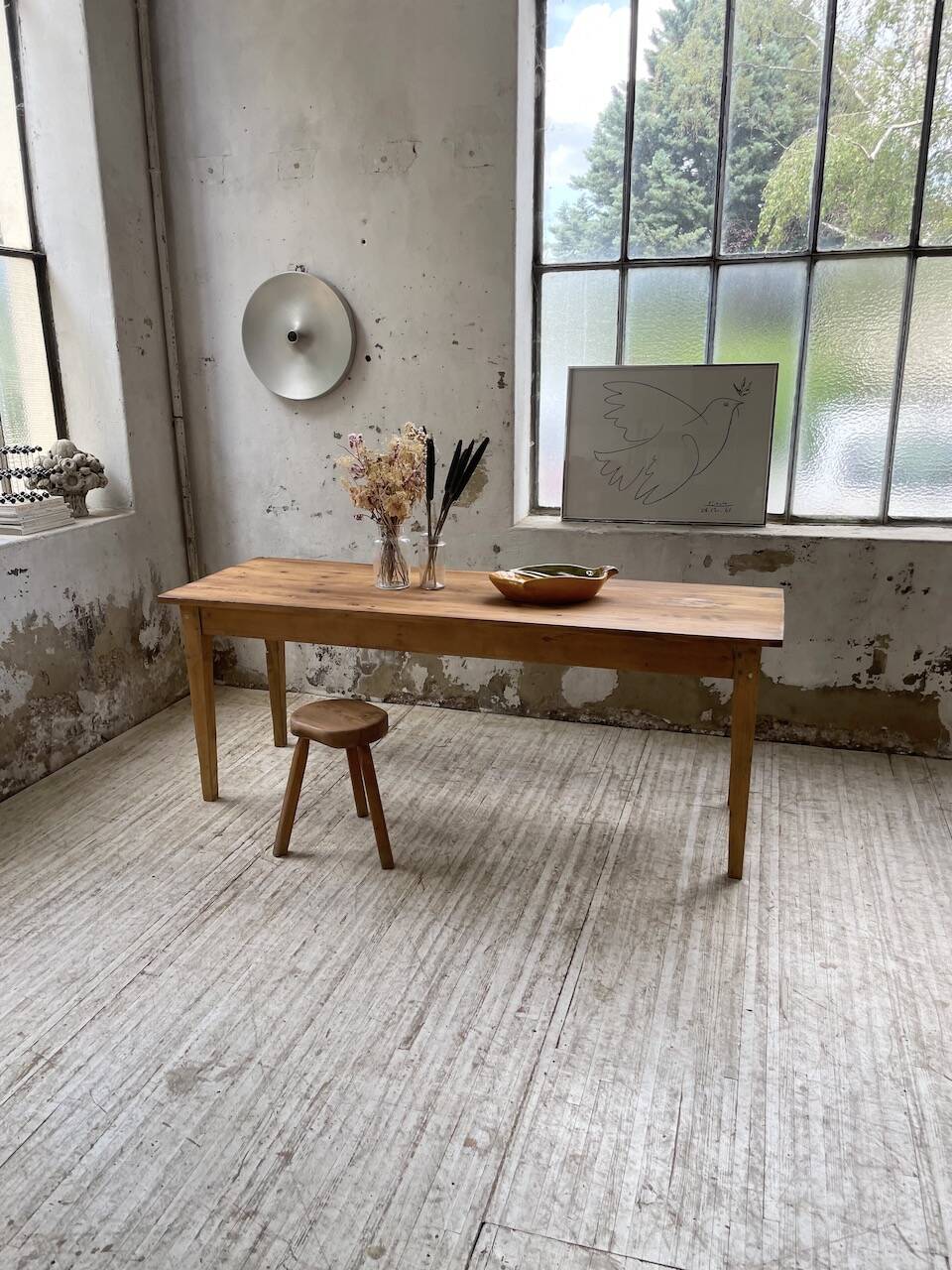 2m pine farm table