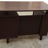 1980s mahogany veneered desk