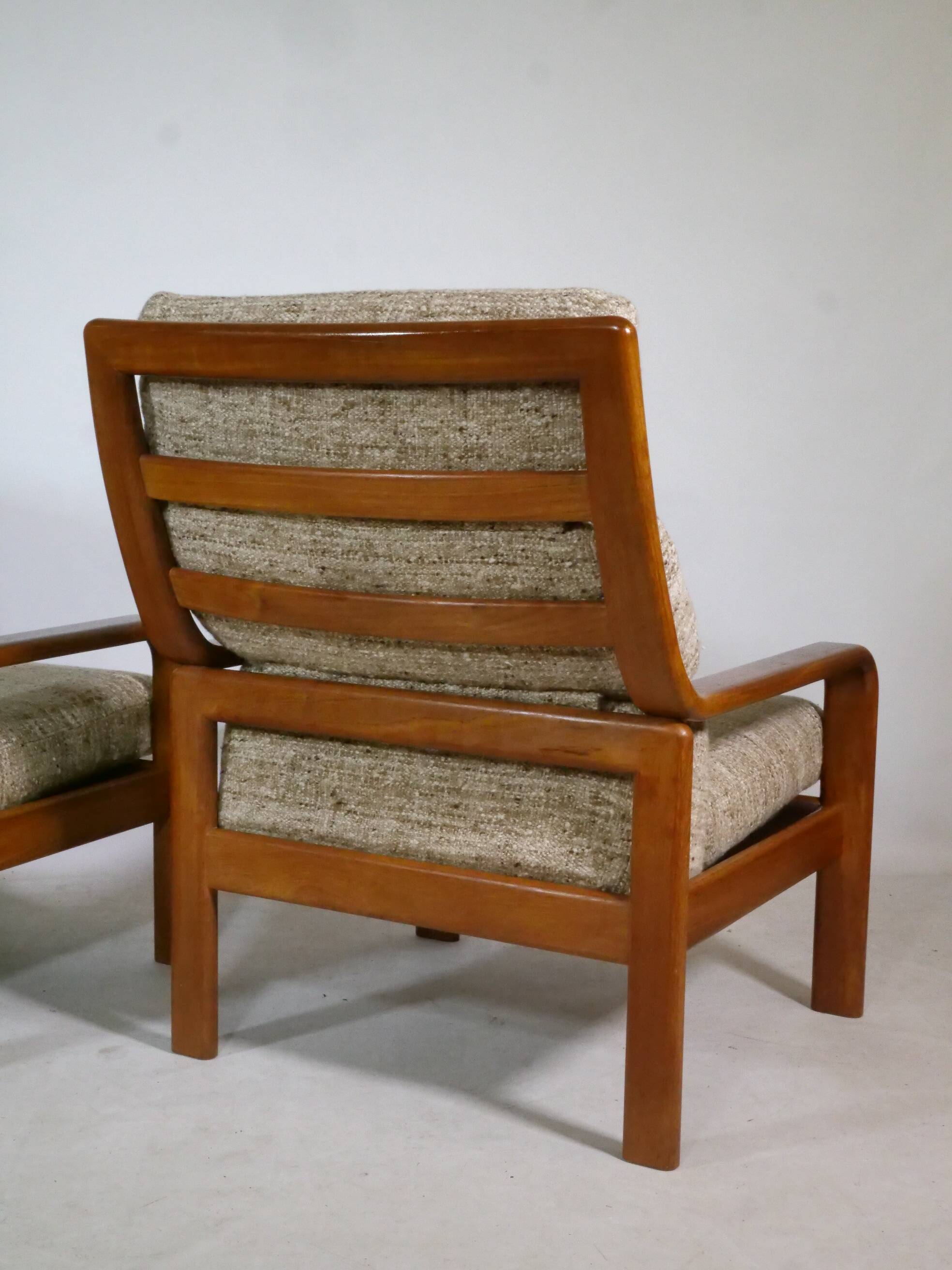 Teak Highback Lounge Chairs by L. Olsen & Søn, Set of 2, Denmark, 1960s