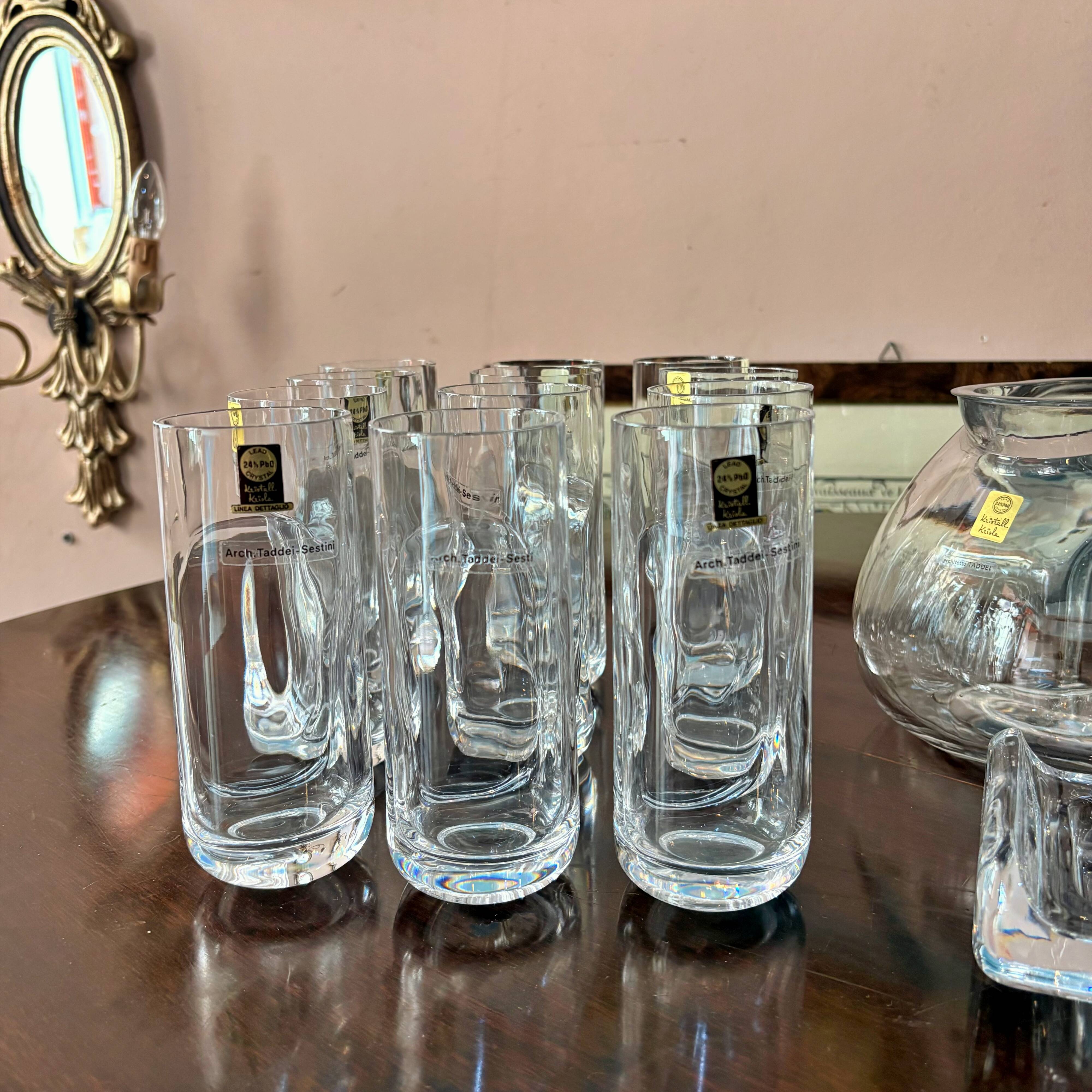 Cocktail set by Taddei Sestini for Kristal Krisla, 1960s