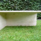 Travertine coffee table. Up & Up (Italy). Vintage 70s