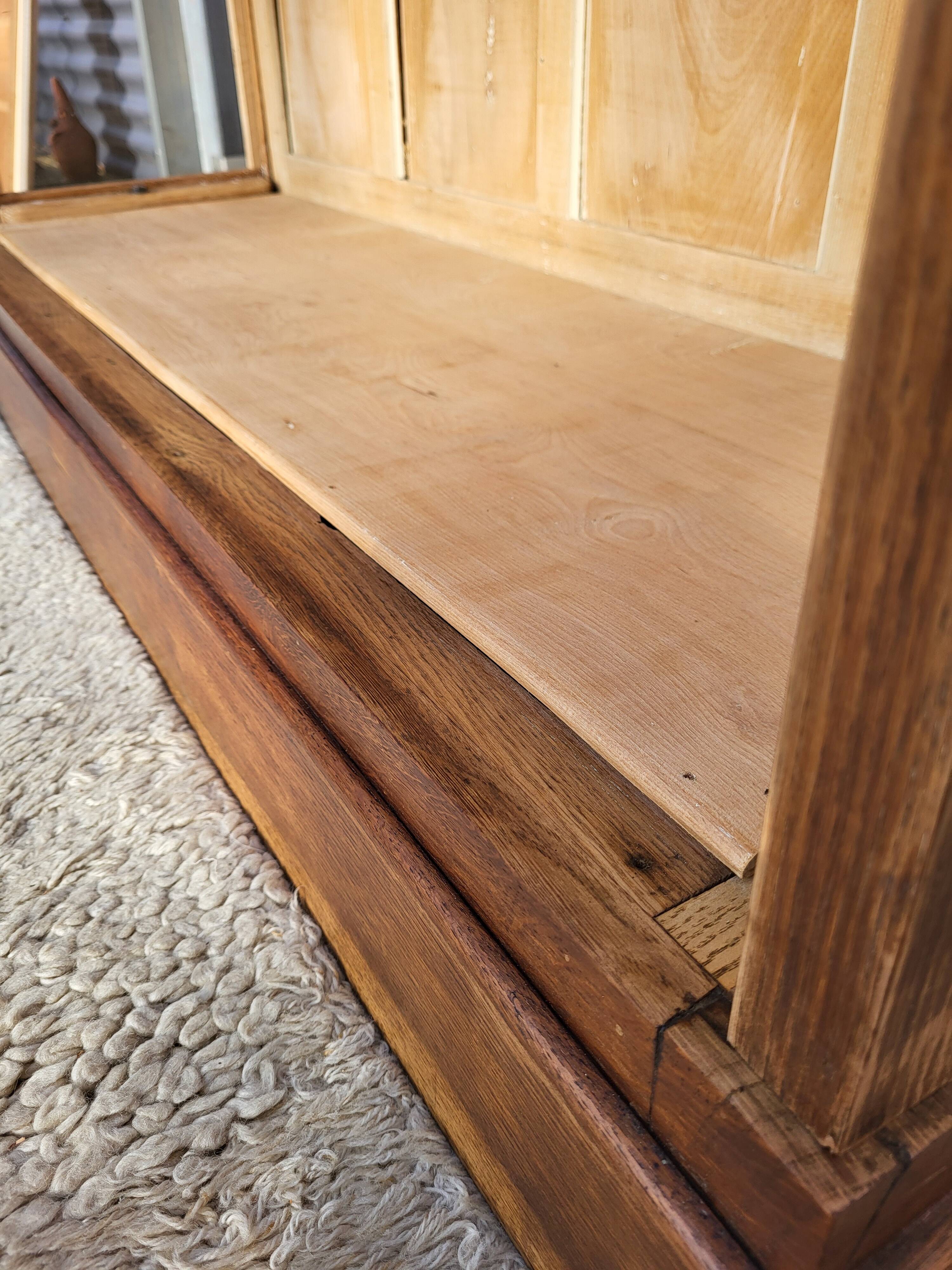 Art Deco oak museum display case