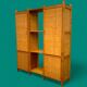 Bamboo cabinet woven and modular pine vintage 1960