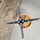 Pair of vintage white metal stools by Bremshey & Co.