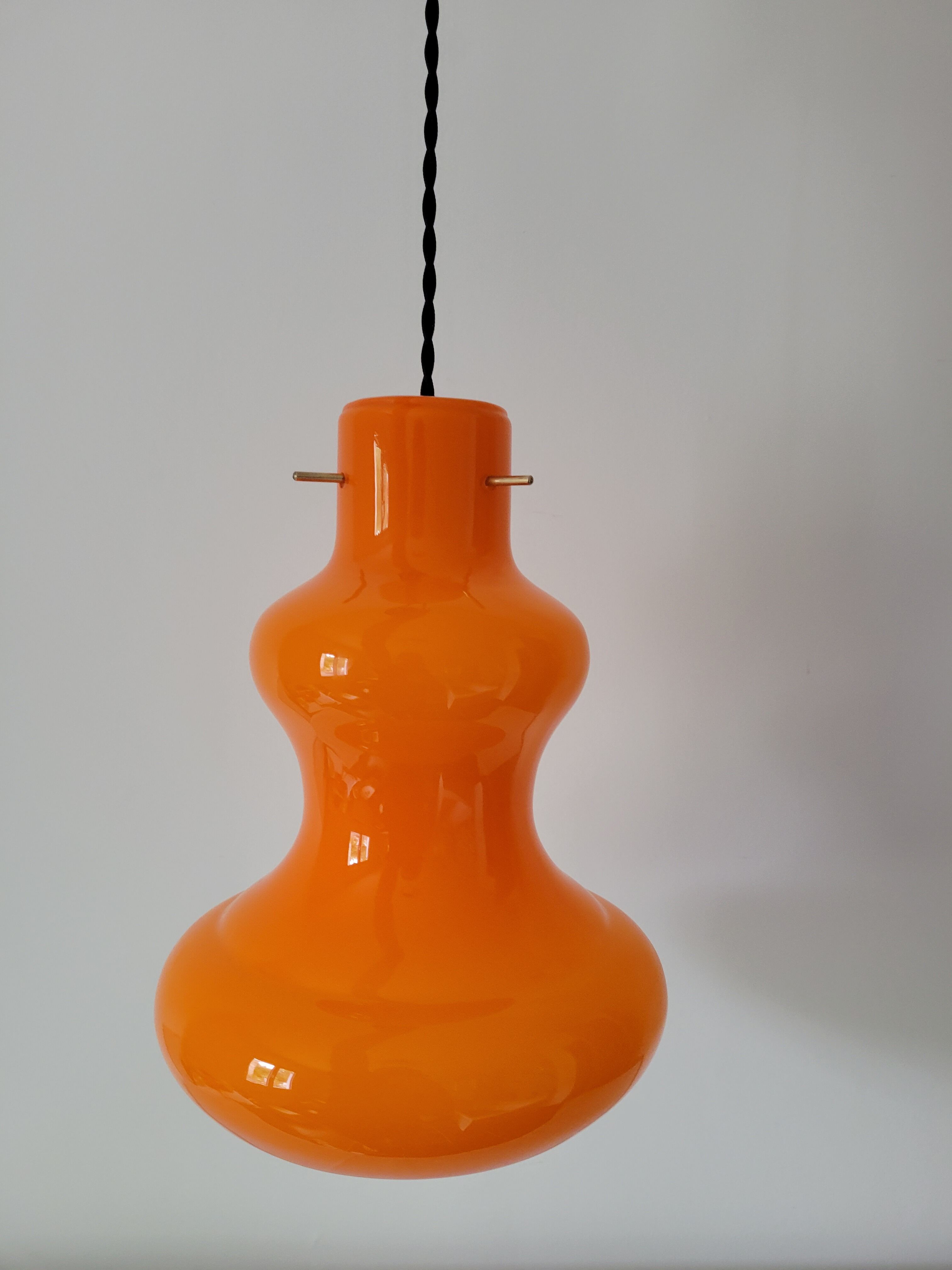 Suspension en opaline orange Targetti Sankey