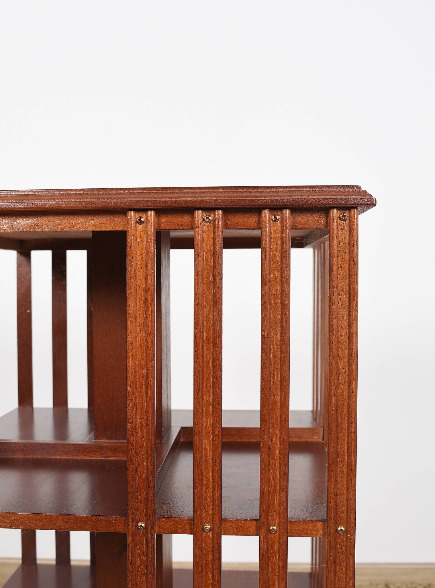 Revolving bookcase, rotating furniture (book mill), mahogany, three floors.