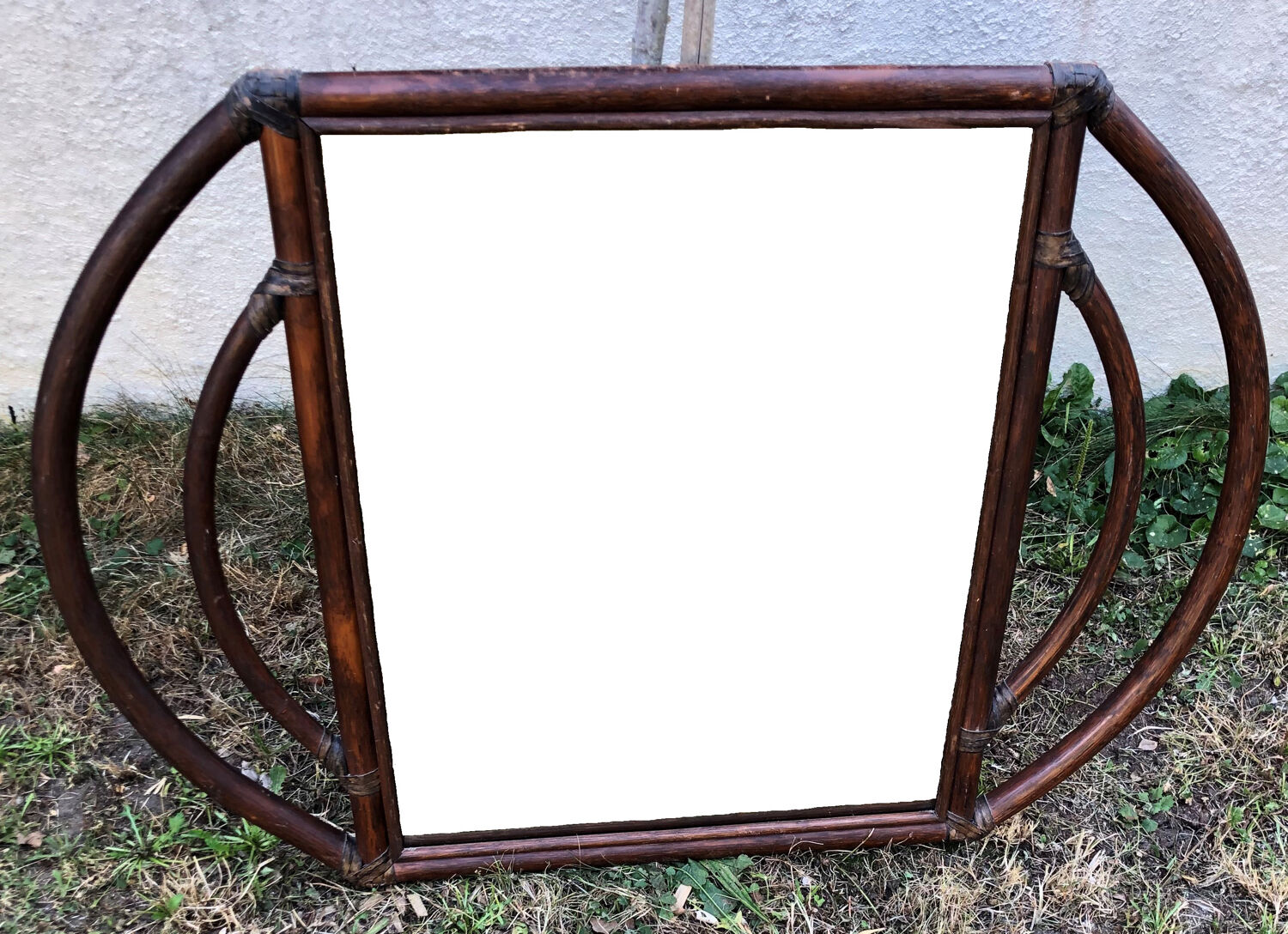 Vintage bamboo/rattan mirror