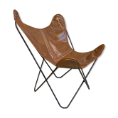 Fauteuil bkf cuir marron