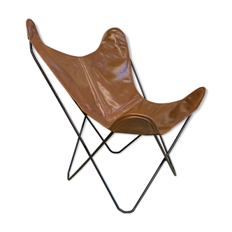 Armchair bkf leather brown
