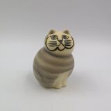 Ceramic Cat MIA Grey Stripes Lisa Larson Yellow Eyes Atelier Gust
