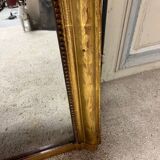 Large Louis Philippe Style Gilded Stucco Fireplace Mirror