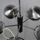 2 Vintage metal ball ceiling lamps 1960