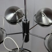 2 Vintage metal ball ceiling lamps 1960