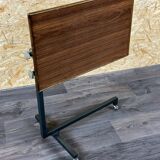 Chariot de service des années 60 et 70, table d'appoint pour dinette, design marron de l'ère spatiale