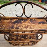 Wall shelf in vintage rattan
