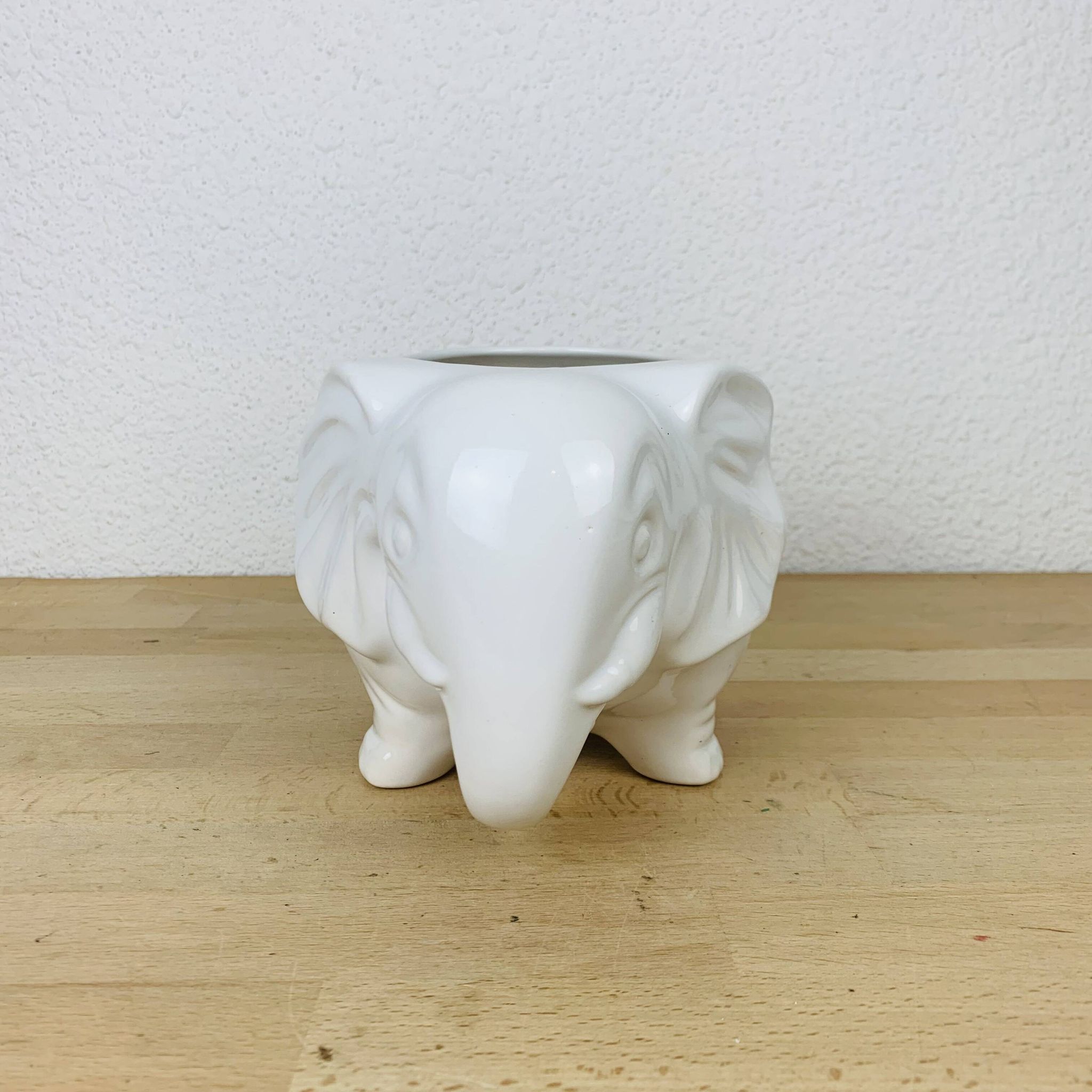Ceramic elephant plant pot