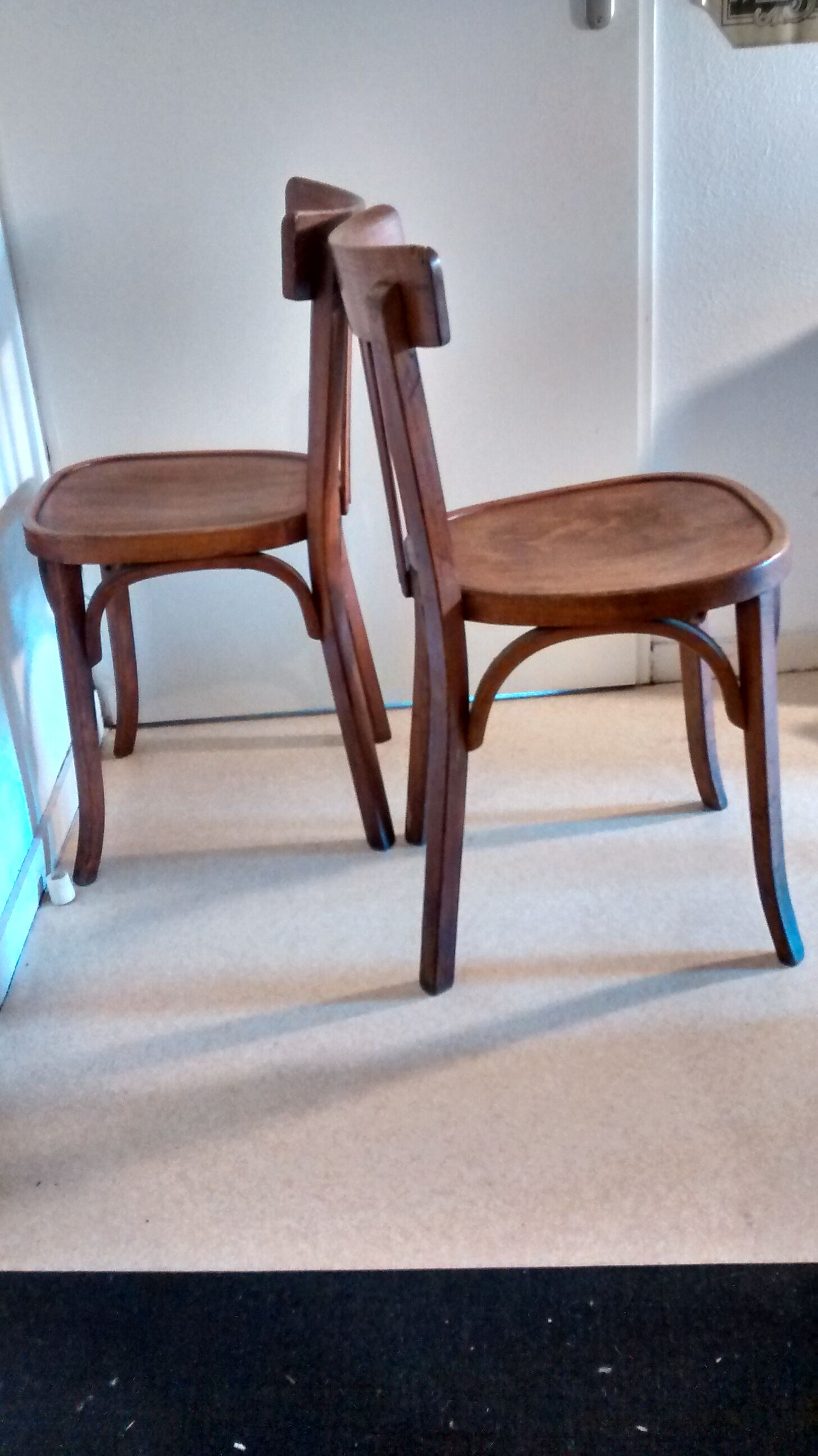 Pair of old Baumann Bistro chairs
