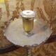 Pair of antique candle holders 19th brass 39 cm